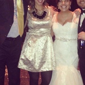 Lulus gold foil dress